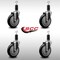 Service Caster 5'' SS Black Poly Wheel Swivel 1-1/4'' Expanding Stem Caster Set, 4PK SCC-SSEX20S514-PPUB-BLK-114-4 - alternate 3